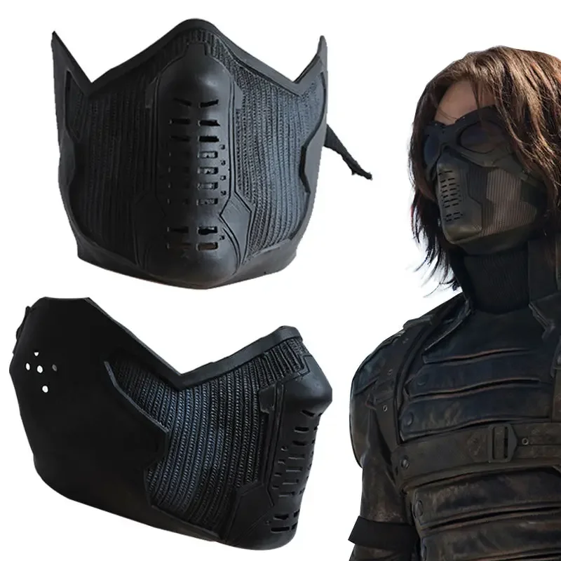 SN55Cosplay America 2 Maschera da soldato invernale James Buchanan Bucky Barnes Cosplay Maschera in lattice Costume di Halloween per adulto Carvina $ @ 1w