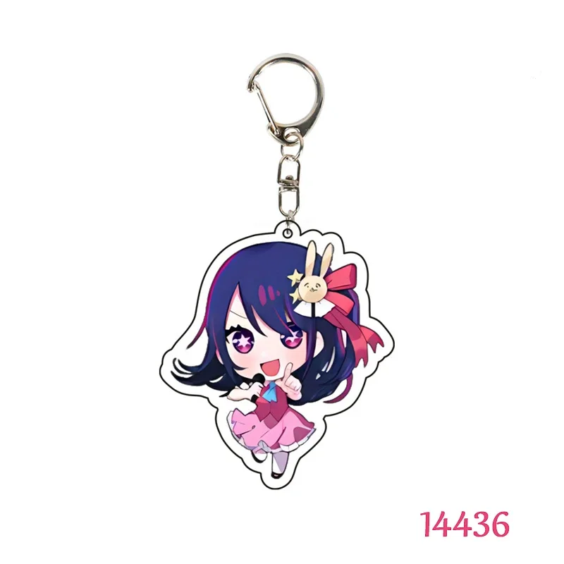 Oshi No Ko Hoshino Akuamarin Anime Keychain Cute Cartoon Figures Acrylic Pendant Bag Tag Baji Cosplay Accessory