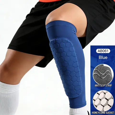 1 PC Leg Sleeves Shin Guards Shockproof Honeycomb Nylon Support Sock Shin Protector Soccer Gear Soccer Shields Sports Legging
