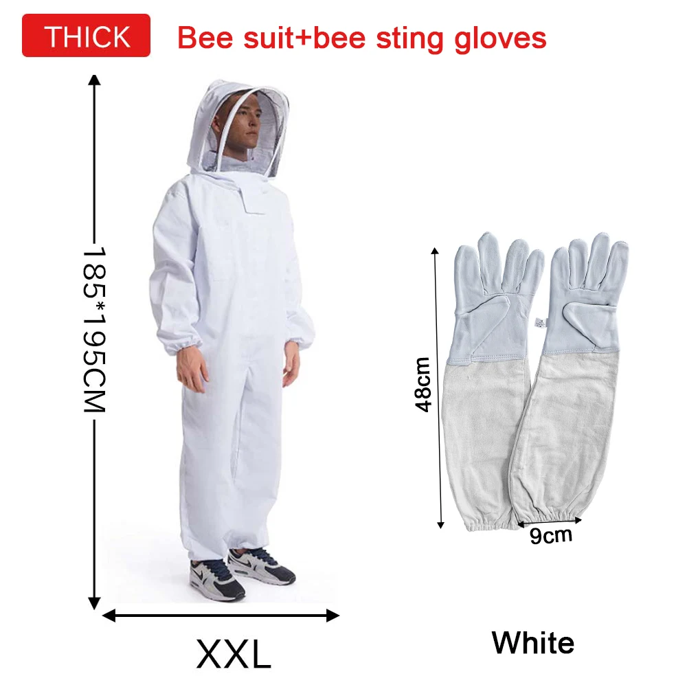 Full Body Bijenteelt Kleding Professionele Imkers Kleding Bescherming Bijenteelt Pak Safty Sluier Unisex Kinderen Beschermend