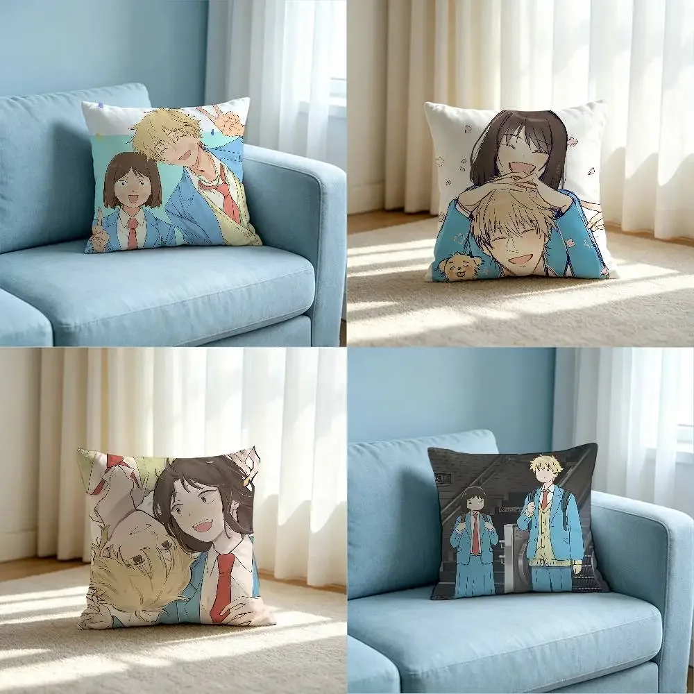 Anime Skip-And-Loafer Customizable Square Pillowcases, Stylish And Soft, Perfect For Beds, Cars, And Sofas.