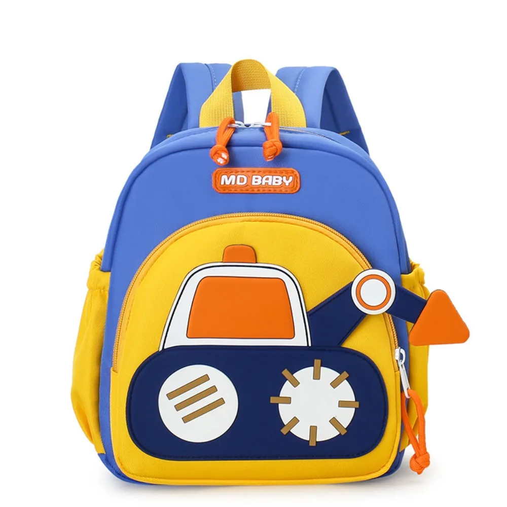 Mini Toddler Backpack for Boys Water Resistant Alleviate Burden Backpack Cartoon Excavators Widen Straps Preschool Backpack