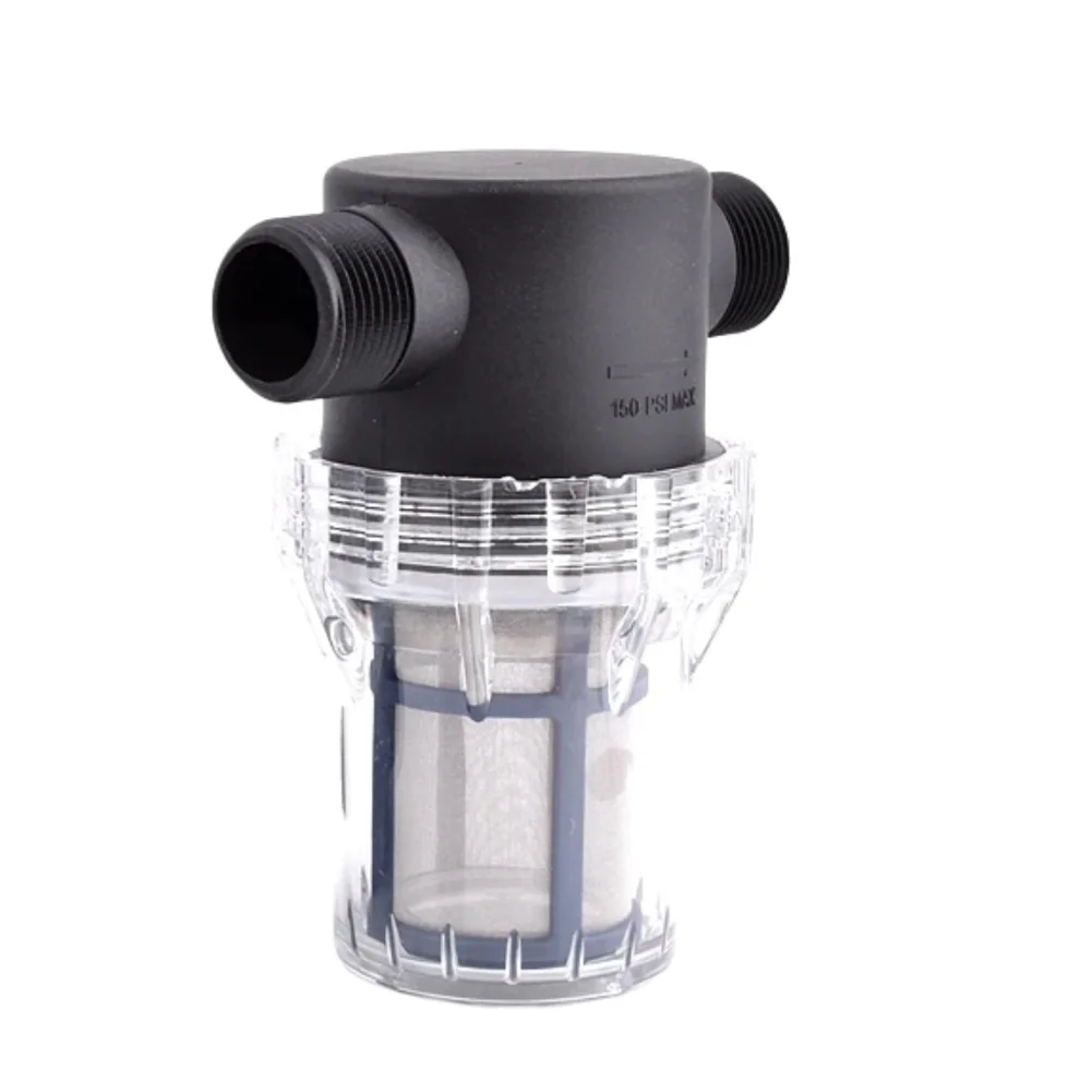 3/4 Inch Stainless Steel Inline Filter for RV Water System 100 Mesh Sediment Screen with Aluminum Coupler and O Rings