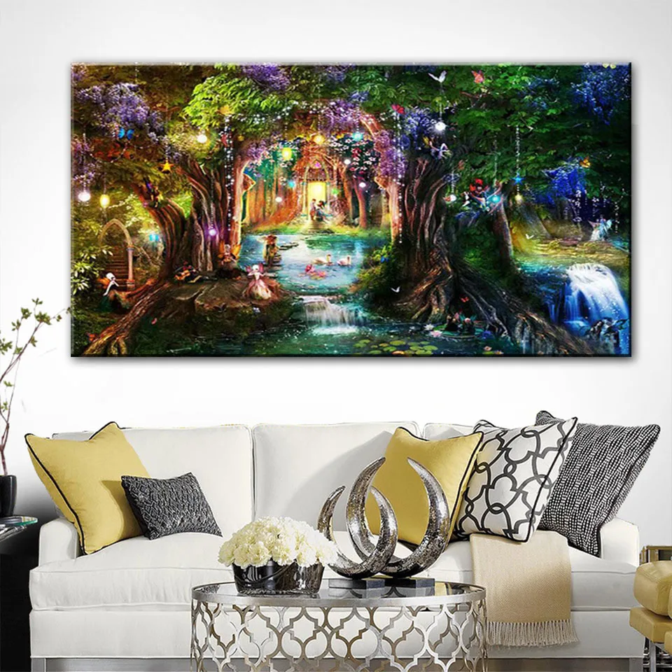 5D DIY Diamond Painting Fantasy Mysterious Forest Picture Of Rhinestones Diamond Embroidery Fairy 2023 New Arrival Home Decor