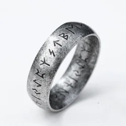 2023 New 316L Stainless Steel Viking Rotating chain rune Ring For Men Fashion retro Amulet fashion Jewelry Gift free shipping