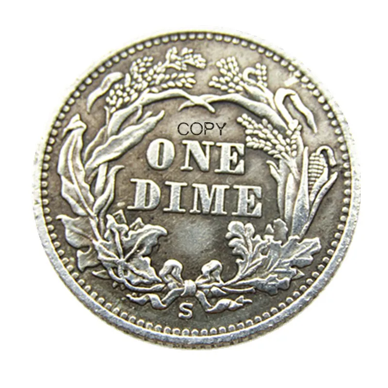 US 1874P/CC/S Liberty Seated Dime Silver Plated Copy Coin