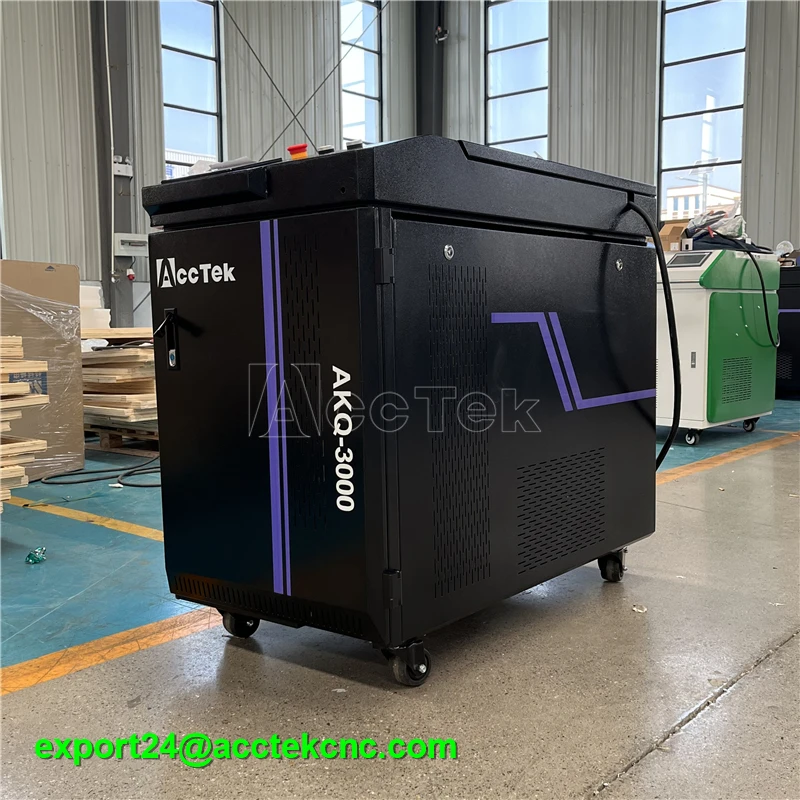 เครื่องเลเซอร์กำจัดสนิมแบบพกพา1000W 2000W 3000W เครื่องทำความสะอาดเลเซอร์ทาสีฝุ่นแบบมือถือไฟเบอร์ LAZER สำหรับชิ้นส่วนรถยนต์