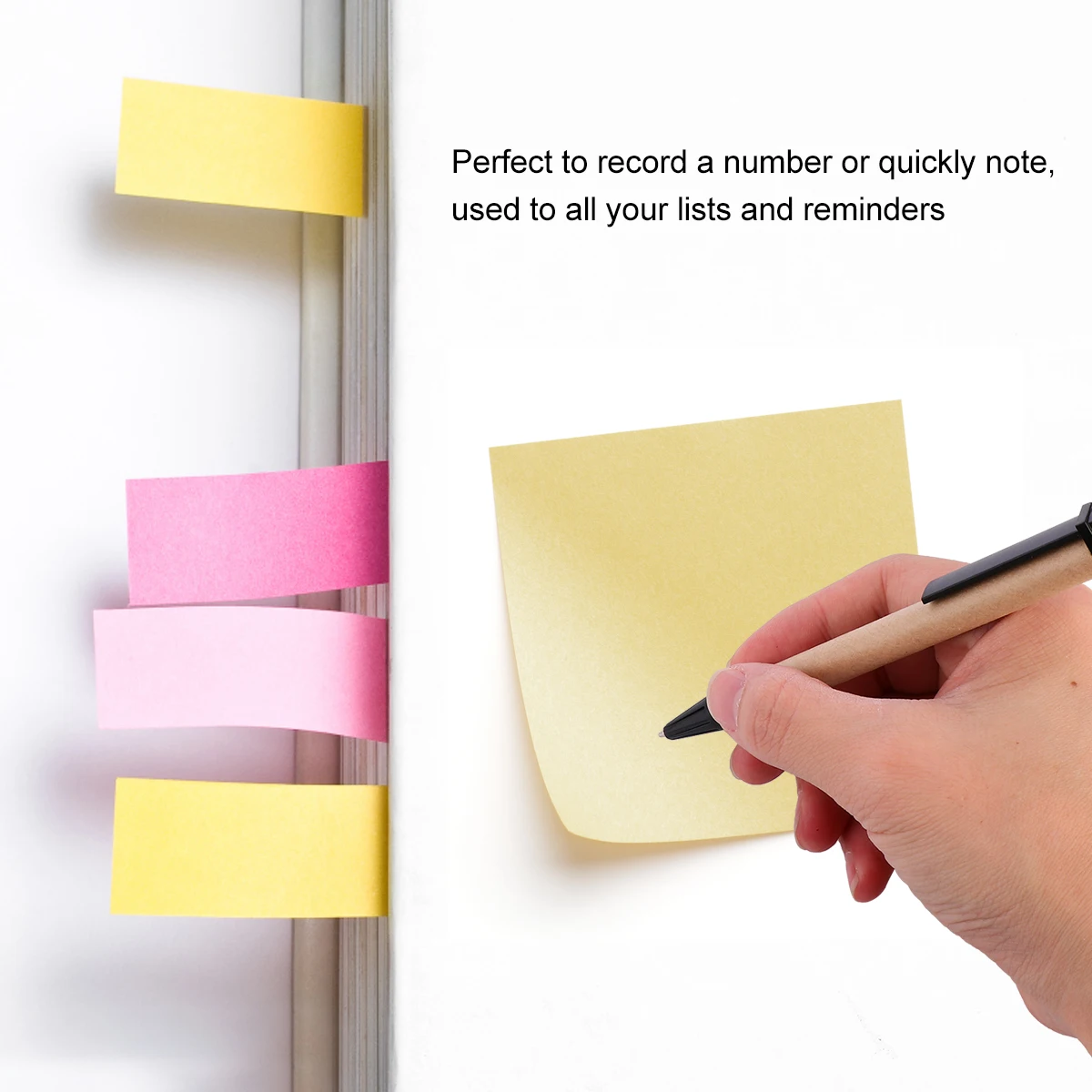 

Kraft Paper Sticky Memo Pad Set 60 Sheets Portable Index Label Tabs Page Markers Self-Stick Notes Time Memo Book Notepad Sticky