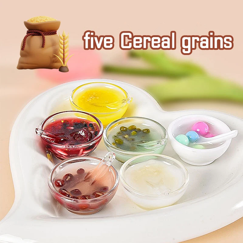 Simulation Food Toy Glutinous Rice Balls Eight-Treasure Porridge Doll House Crafts Small Ornaments