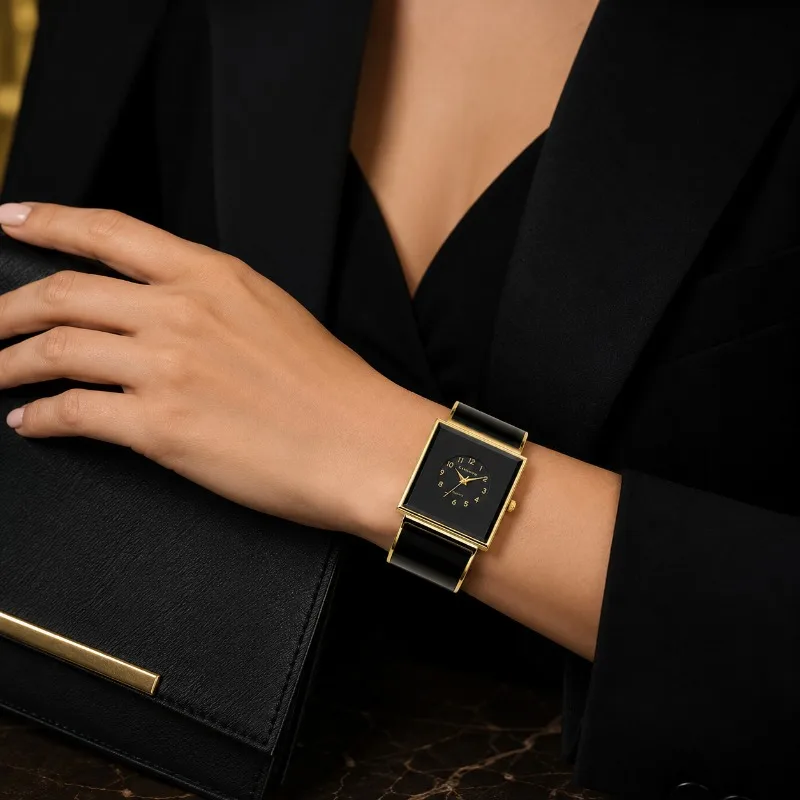 New Women's Open Cuff Bangle Watches Luxury Alloy Ladies Wristwatch Fashion Simple Women Quartz Clock Gift relogio feminino