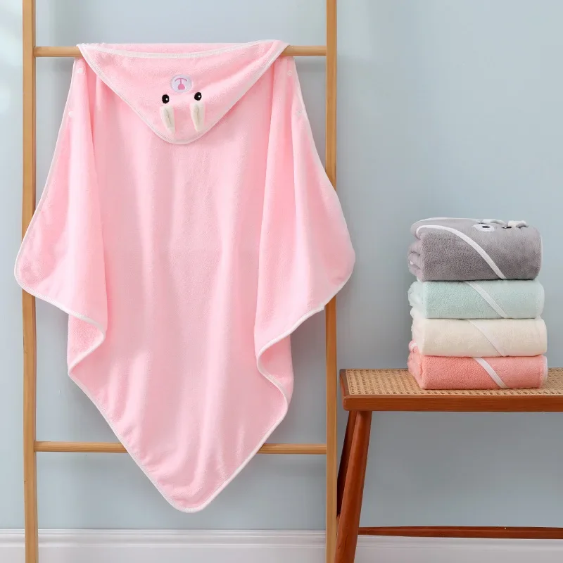 Baby Bath Towel Soft Warm Sleeping Swaddle Newborn Baby with Hood Coral Fleece Toddler Blanket Baby Stuff Boy Girl Bathrobe