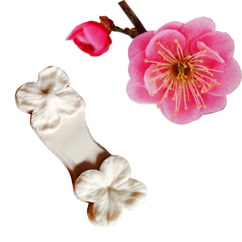 Peach blossom Petals Flower Silicone Mold Fondant Cake Decorating Tools Chocolate Confeitaria Baking Moulds Kitchen AccessoCS280