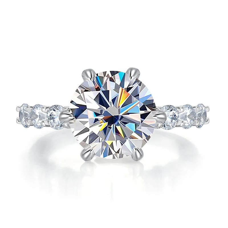 Joyce jelly Luxus 5 Karat portugiesisch schneiden 100 Gesicht geschnitten Moissan ite Ring für Frauen 925 Sterling Silber Schmuck – Detail 19