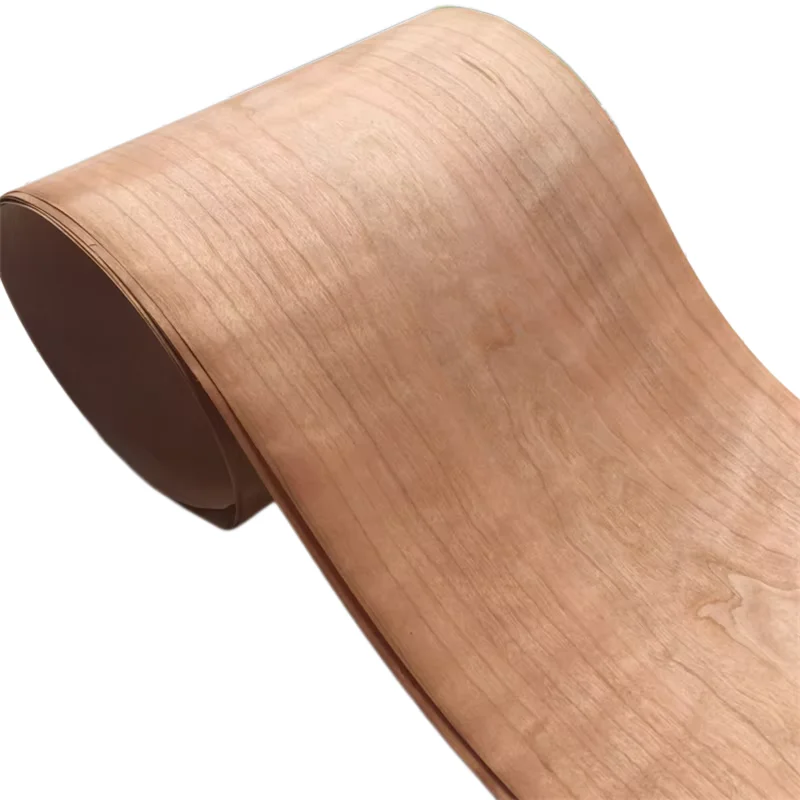 Natural Wood Veneer American Cherry for Furniture about 20cm x 2.5m 0.2mm C/C