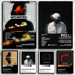 Retro Music Album Cover Posters Pop Hip Hop Rapper Partynextdoor Canvas Art for Room Decor Aesthetic Wall Decor for Home