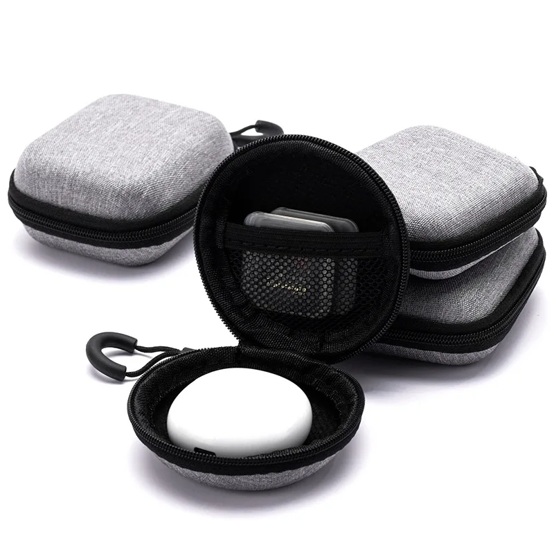 Portable Shockproof Headphone Case Earphone Bag Headset Storage Bag Hard Shell Earphone Accessories memory Card USB Cable