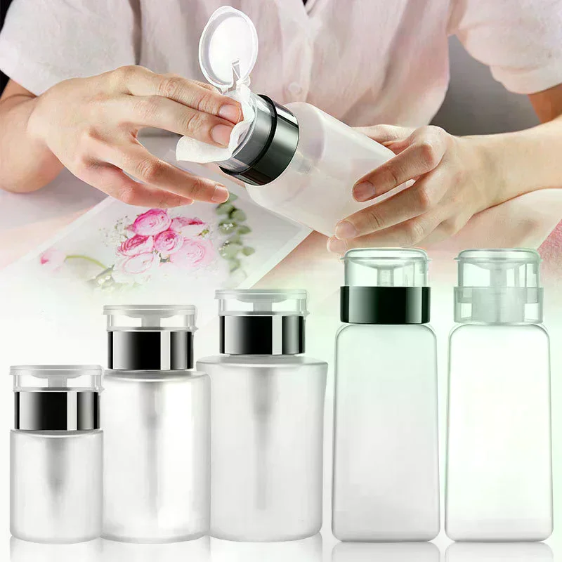 60/150/180/250ml Empty Pump Dispenser Liquid UV Gel Polish Nail Art Polish Clean Bottle Polish Cleanser Remover Bottle
