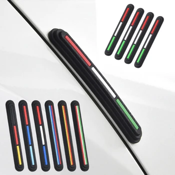 2/4 pçs porta do carro anti-colisão tira auto porta borda pára-choques protetor tira canto guarda espelho retrovisor anti-risco adesivos