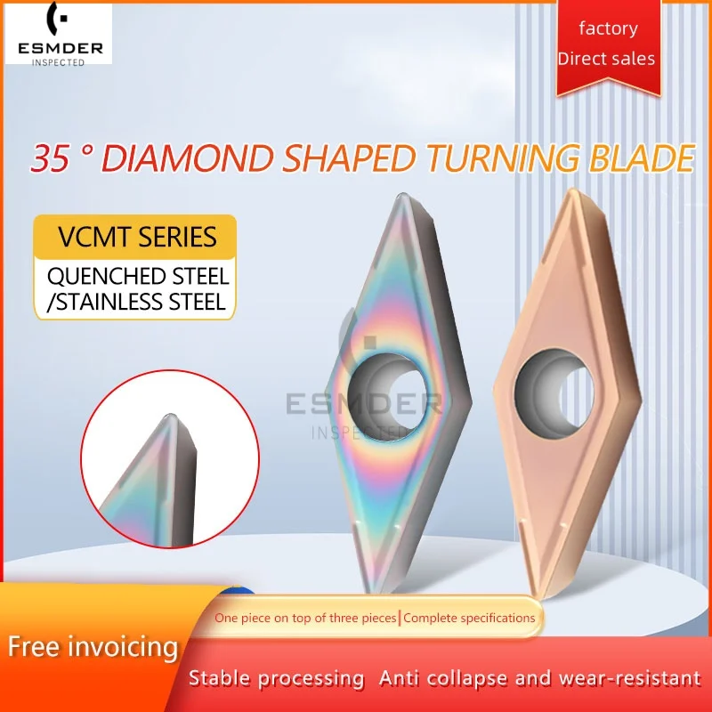 

VCMT160404 VCMT160408 VCMT110304 M VCMT080204-HQ Carbide Inserts Internal Turning Tools 35° CNC Lathe Cutting Blades For M
