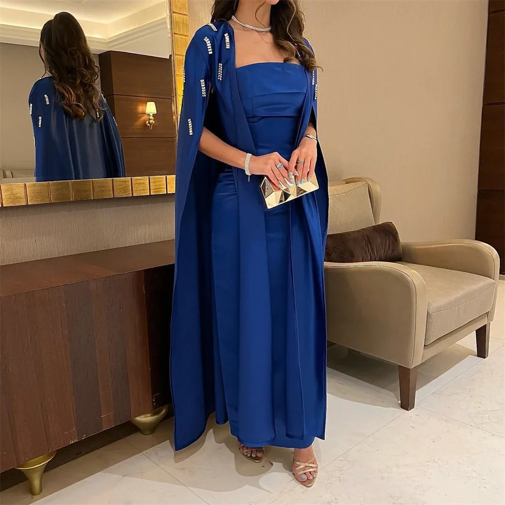 Prom Dress فستان سهرة نسائي Boat Neck Two-piece Satin Formal Women YipeishaOccasion Evening Gown Islamic فساتين مناسبة حسب الطلب