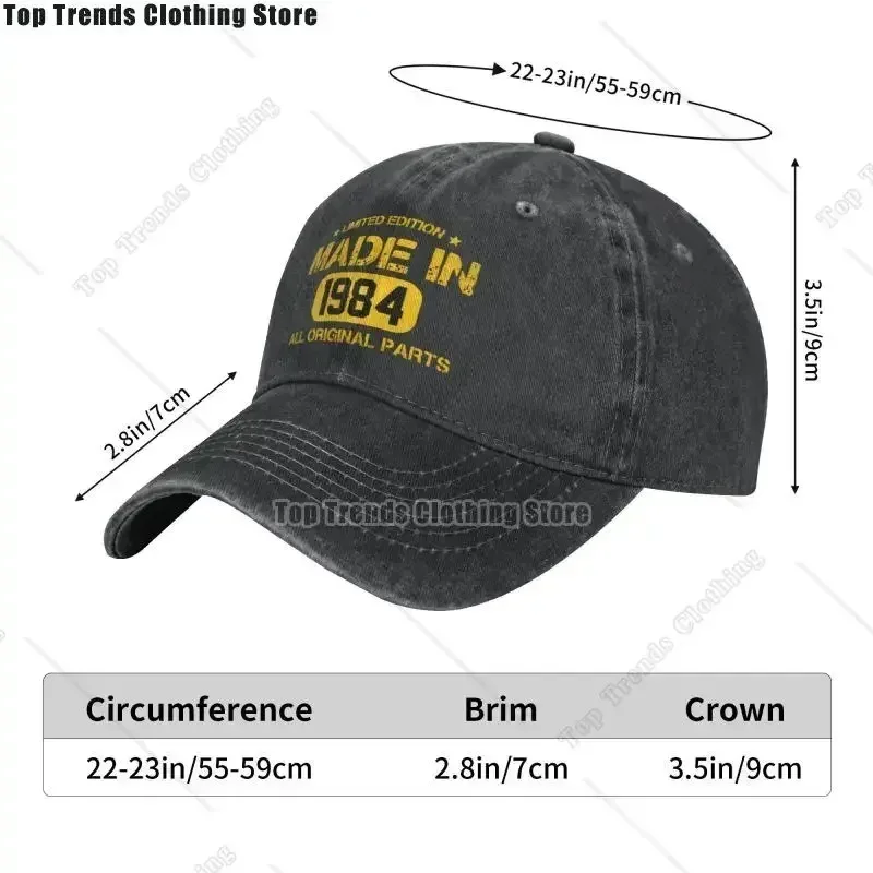 Limited Edition Cotton Cap Made in 1984 with All Original Components - Perfect Birthday Gift for Men And Women