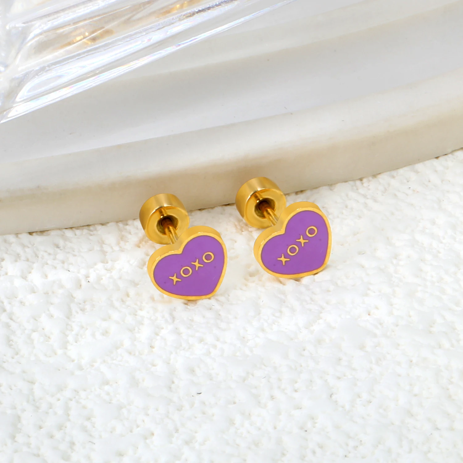ASONSTEEL 316L Stainless Steel Stud Earrings Butterfly Heart Shaped Hot Selling Cartilage Earring For Women Jewelry Waterproof