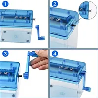 High Quality ABS Hand Shredder Hand Crank Mini Manual Shredder Transparent Eco-Friendly Documents Paper Cutting Tool Home Office 3