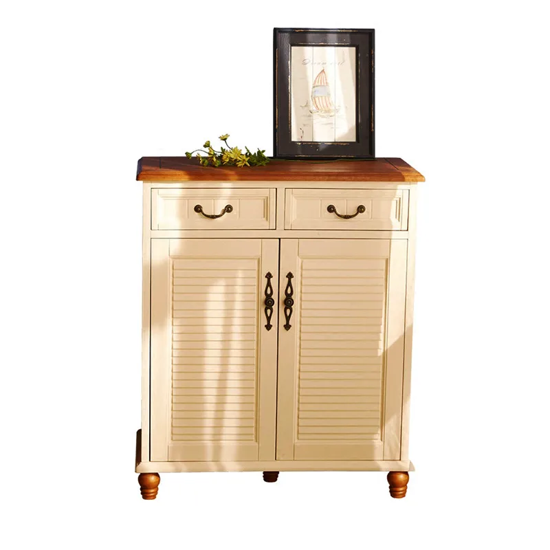 

Wooden Waterproof Luxury Storage Organizer Shoe Rack Space Saving Natural Nordic Shoe Cabinet Furniture Home