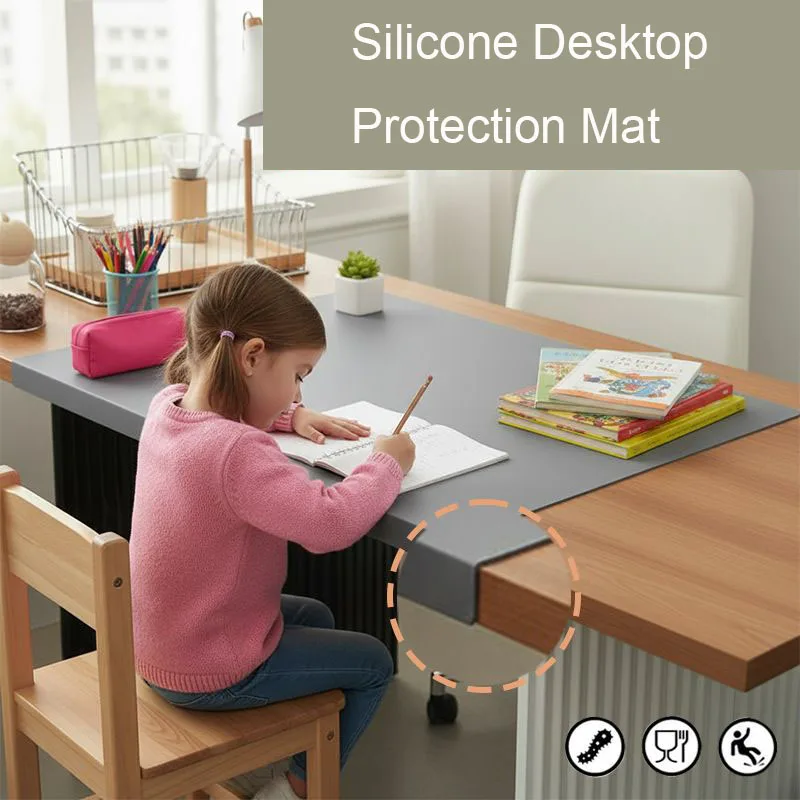 

Large Silicone Table Mat Stain-proof Table Top Protection Mat Pad Multi-use Kitchen Coffee Mat Individual Placemats Silicone