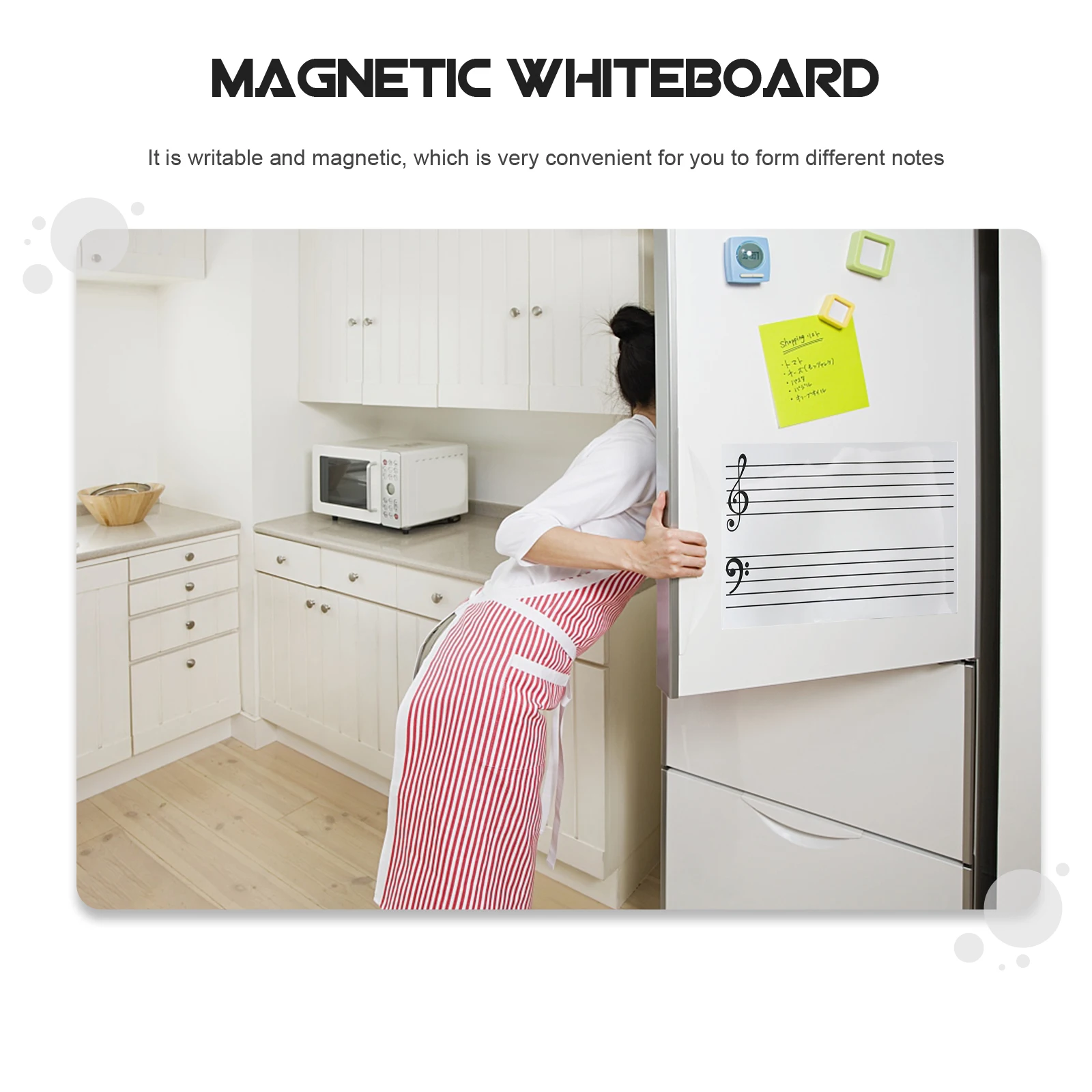 

Magnetic Note Stickers Reusable Whiteboard Music Teaching Tool Piano Notes Fridge Magnets Decor Staff Whiteboards Musical