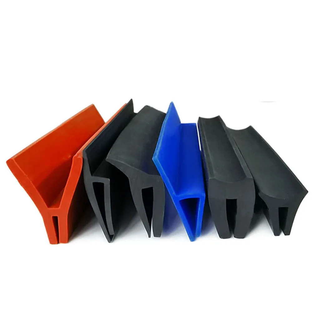 Silicone Rubber Door Window F U h Corner Shape Edge Banding Sealing Strip For Car Glass Metal Panel Board Machinery Dust Seal