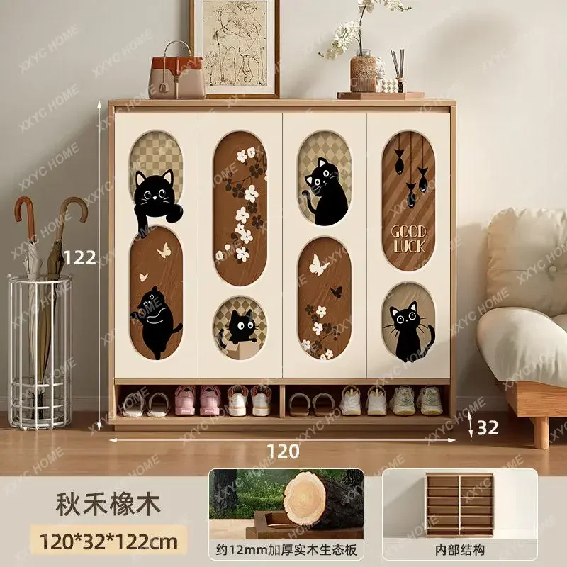 XXWooden Organizer Shoe Cabinet Living Room Display Storage  Luxury Modern Shoe Shelf Vertical  Home
