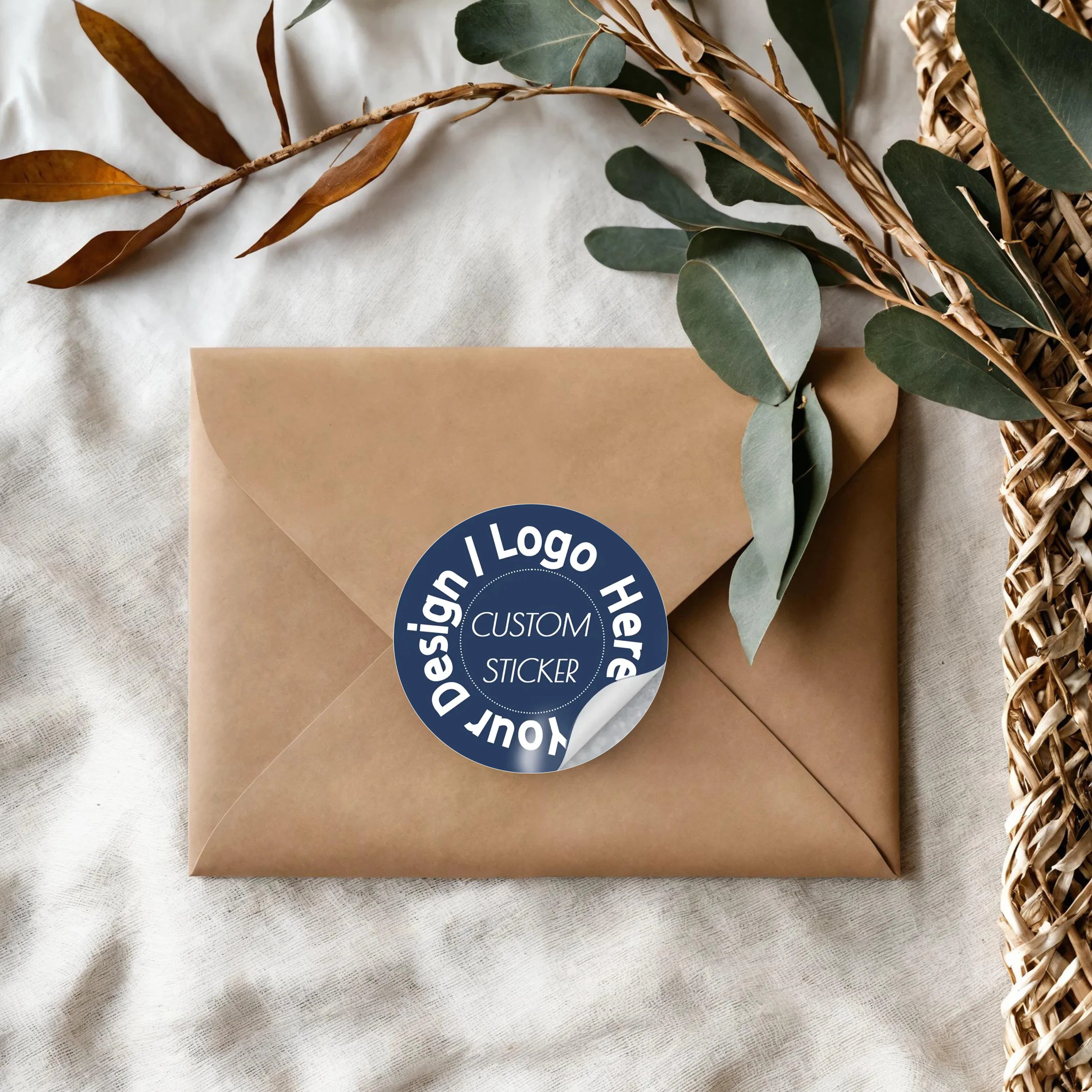 90pcs Custom Round Stickers for Business Labels, Retail Stickers, Wedding, Holiday Stickers, Personalized Gifts, Party Decoratio