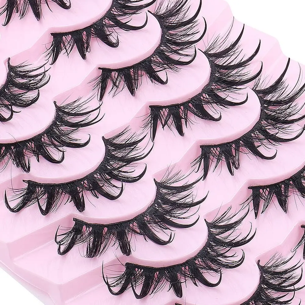 New Faux Mink 3D Manga Lashes Cross Soft False Lashes Wispy Natural Handmade Fake Eyelashes Eyelash Extension