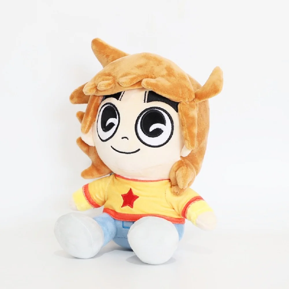

New 20cm Anime Scott Pilgrim Plush Soft Stuffed Cartoon Game Plushie Doll Anime Cartoon Peripherals Pillow Doll Toy Gift For Kid
