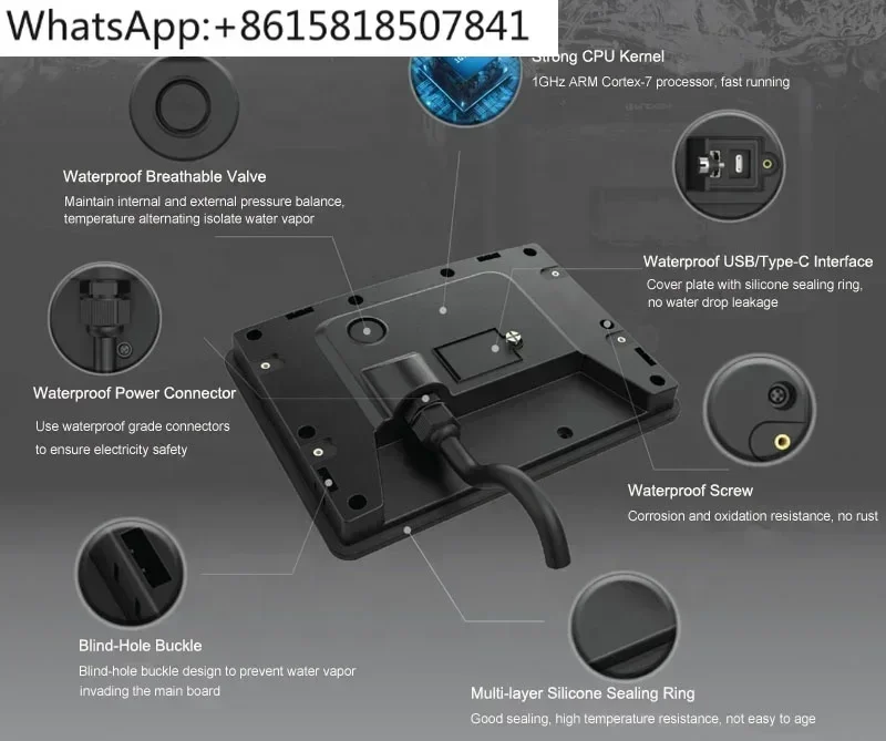 F7070IP IP65 waterproof rs485 modbus human machine interface HMI touch screen panel