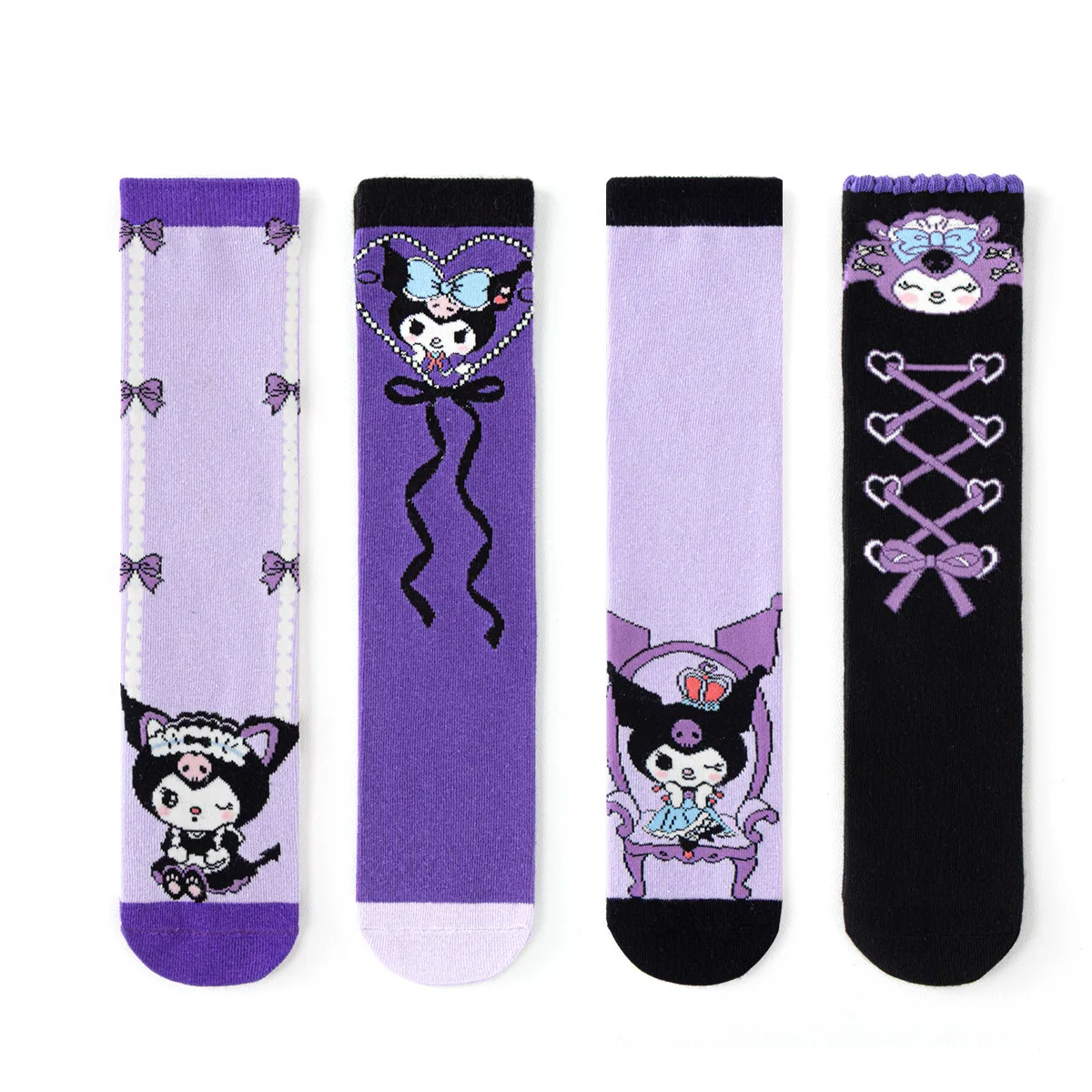 High-Quality Cartoon Anime Character Pattern Children's Straight Socks Comfortable Soft And Casual Over-the-knee Girls's Socks