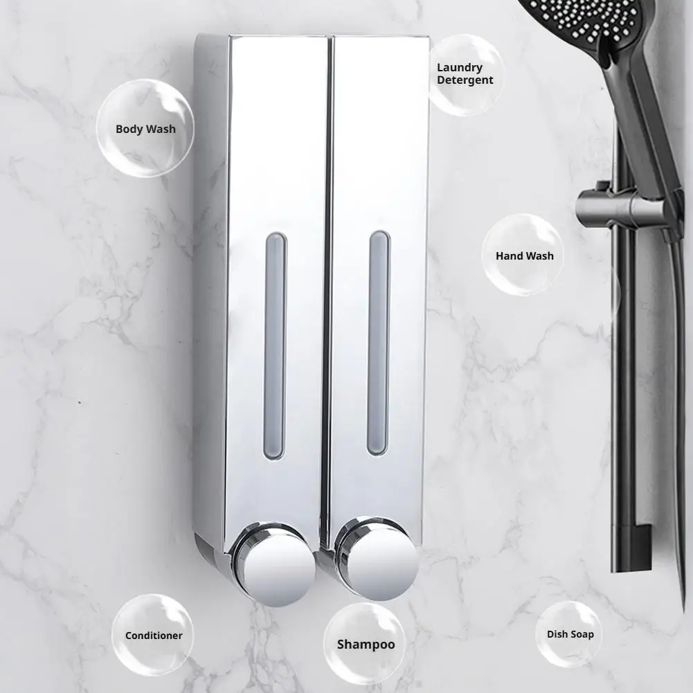 Wall-mounted Manual Soap Dispenser Shampoo Hotel Household Bathroom Punch-free Soap Dispenser Large Capacity ﻿