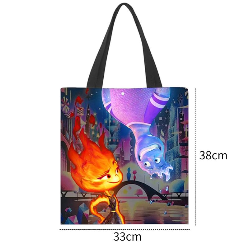 Disney-bolso de hombro con figura de Anime Ember Wade, bolsa de compras, portátil, reutilizable, Kawaii, almacenamiento