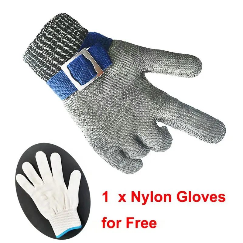 

NMShield Cut Resistant Stainless Steel Gloves Working Safety Gloves Metal Mesh Anti Cutting For Butcher Work