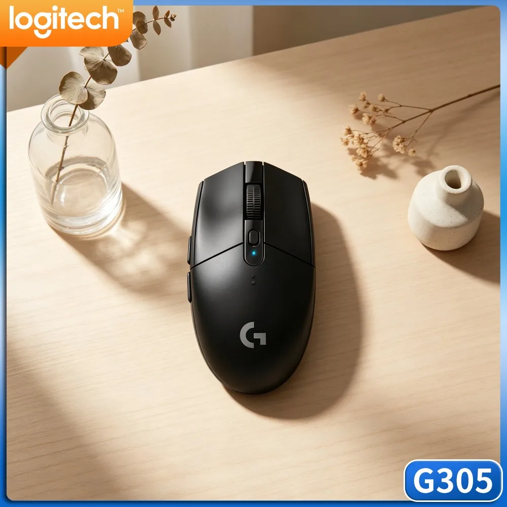 Logitech G305 Wireless Gaming Mouse LIGHTSPEED HERO 12000 DPI 6 Programmable Buttons 250H Battery Supports PC Mac Devices