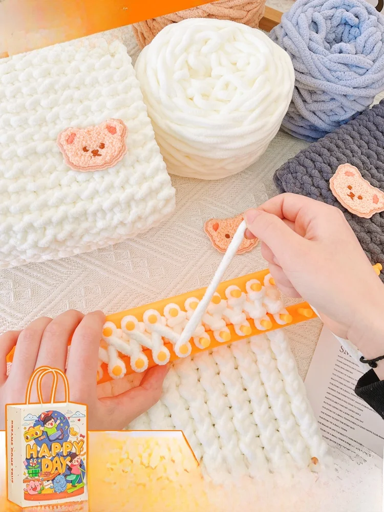 handmade-diy-scarf-yarn-material-kit-high-aesthetic-value-for-girls-boyfriend-gift-finied-product-thi-yarn-bear-scarf