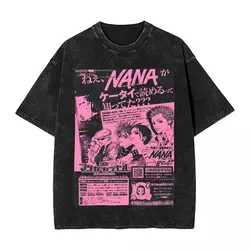 Magliette Anime ispirate Nana magliette in cotone 100% lavate Osaki Kawaii Cartoon Vintage for Men Streetwear T-Shirt stampata