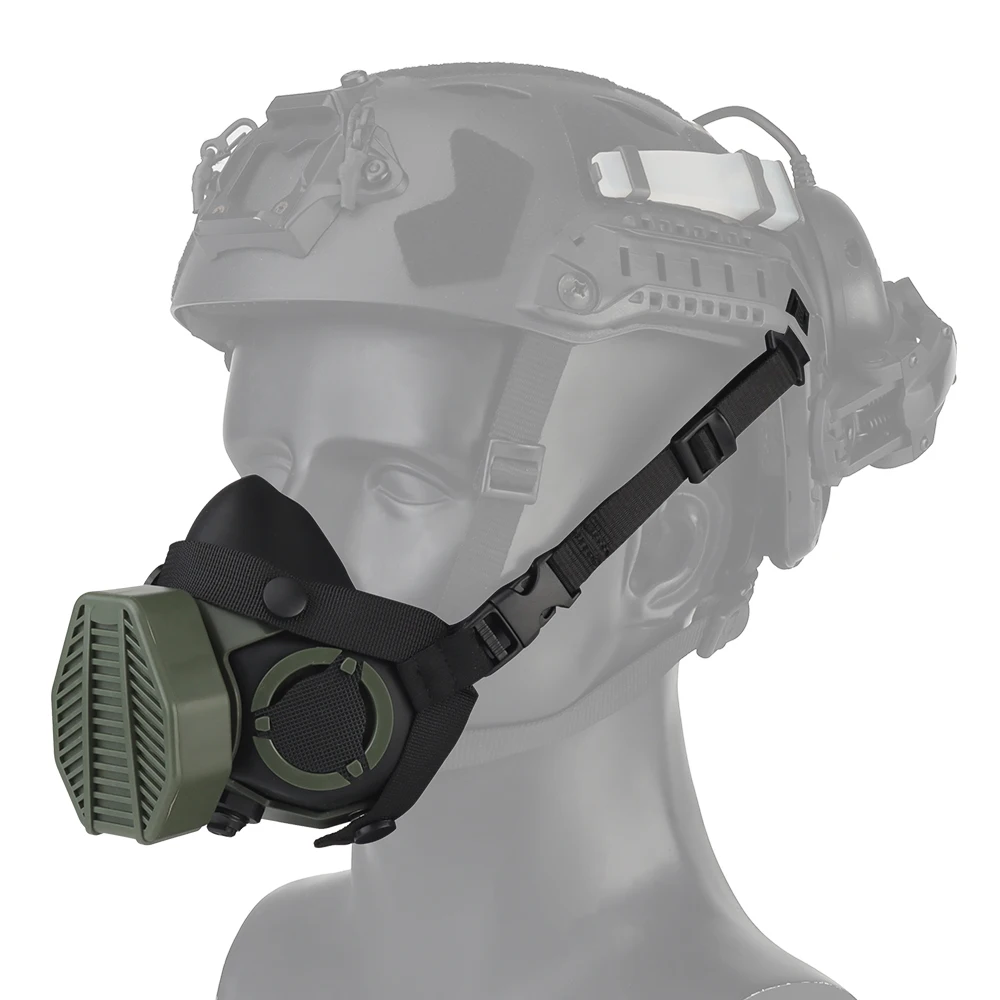 SOTR-Maske, spezielle taktische Atemschutzmaske, halbes Gesicht für Militar Paintball, Airsoft, CS, Cosplay, HEPA-Filtration, Partikel – Detail 22