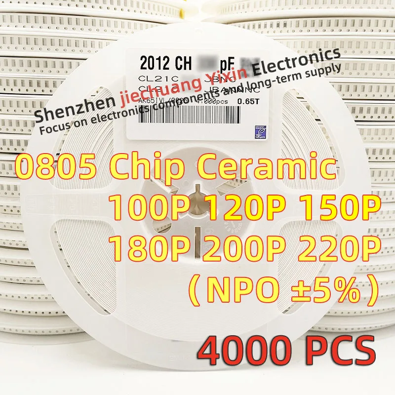 Chip Ceramic Capacitor 0805 100PF 120PF 150PF 180PF 200PF 220PF 50V 5% accuracy NPO(COG) material 2012 Capacitance 4000pcs