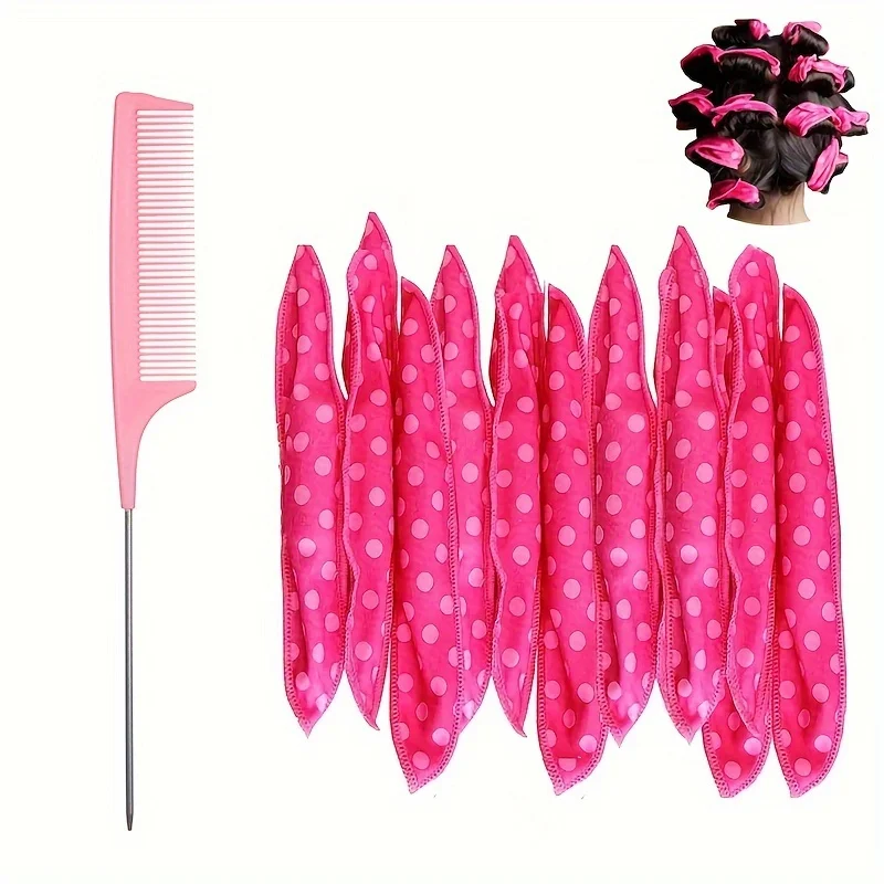 Flexible No Heat Hair Curlers: Night Sleep Foam Overnight Sleeping Hair Rollers for Women-DIY Sponge Hair Styling Rollers Tools