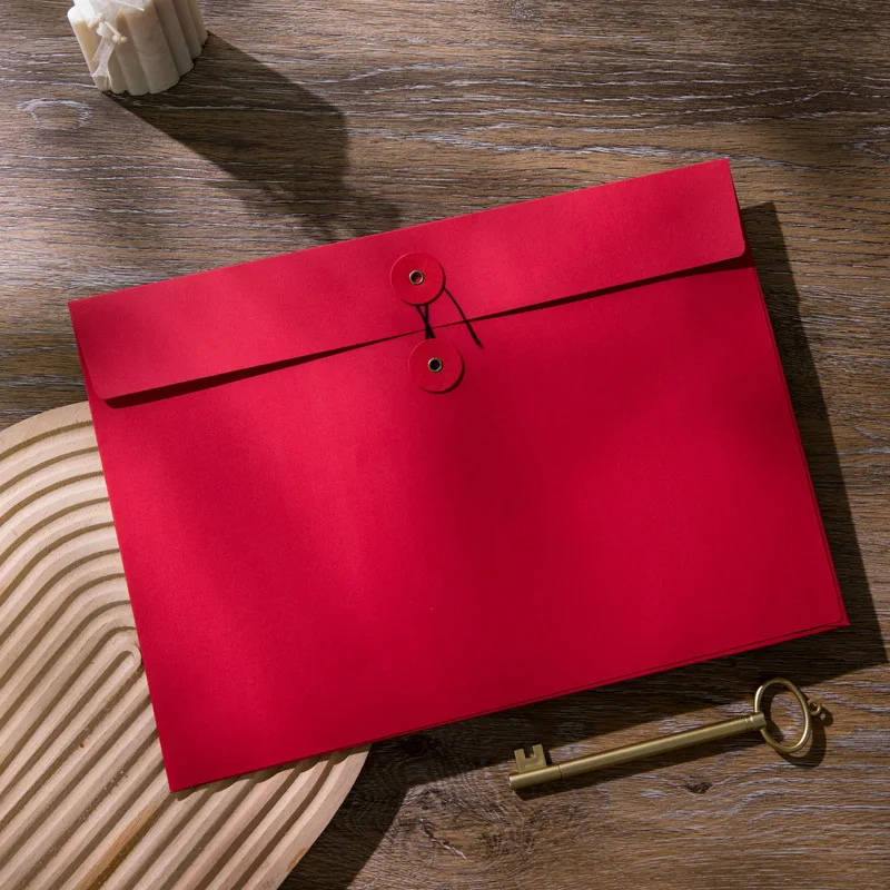 30 шт./лот, утолщенный конверт для документов, 250 г, бумажные конверты большой емкости формата А4, завязанная пряжка, контрактная офисная деловая сумка для канцелярских принадлежностей