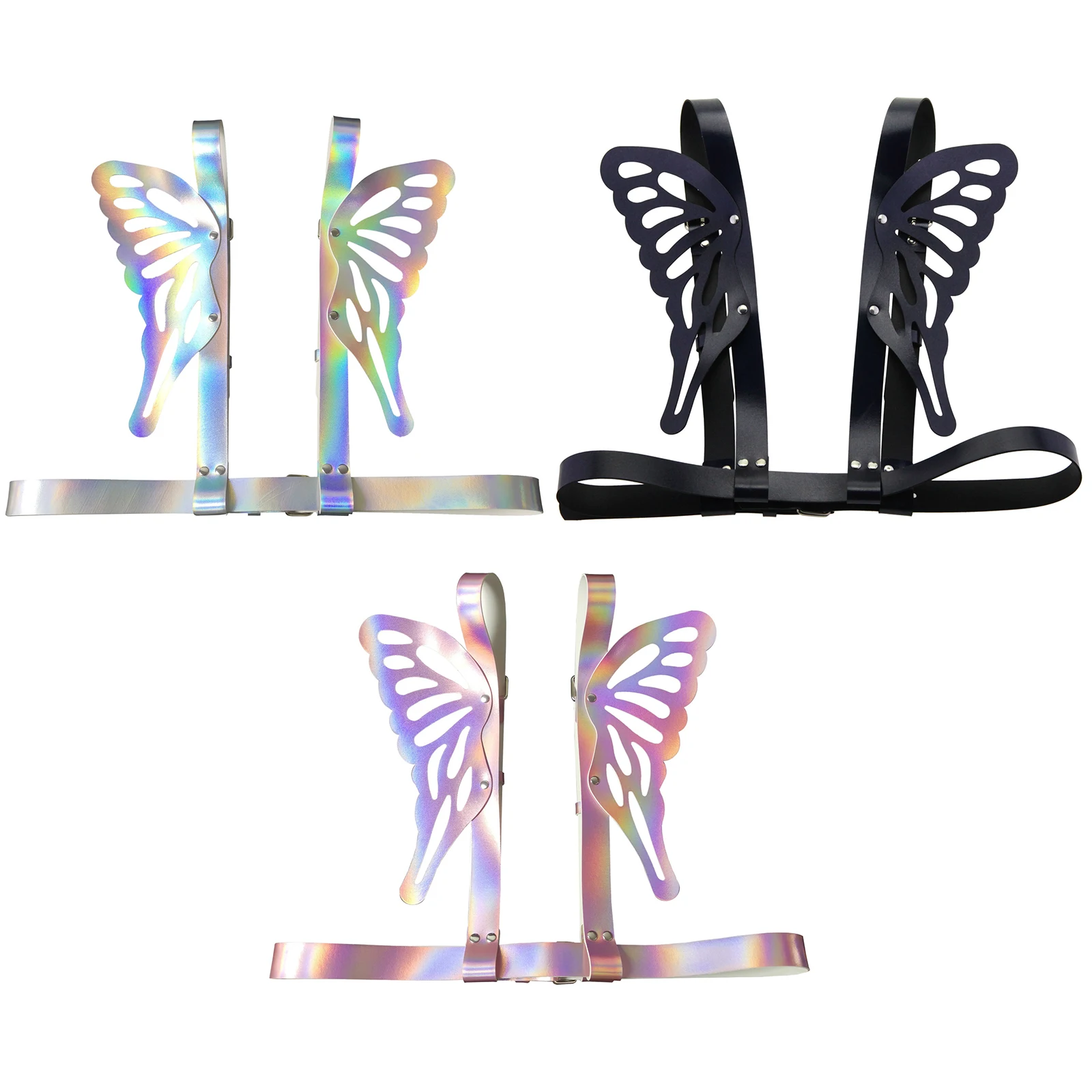 Liga Sexy Unisex, ala de mariposa y Ángel, correa para el cuerpo de piel sintética, cinturón, accesorios de disfraces para fiesta temática, fotografía, mascarada