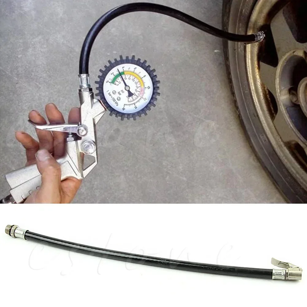 

1Pc Motorcycle Bike Car Flexible Clip On Air Tyre Tire Chuck Inflator Hose