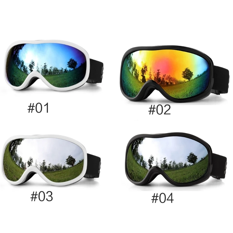 11UE Snowboard Goggles UV-Protection Double Layers Ski Goggles Anti-fog Ski Goggles Wind Protection Snow Goggles for Unisex